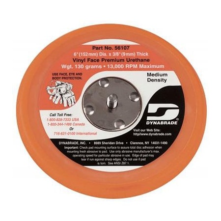 Dynabrade PAD NON-VAC URETHANE 6PSA SANDNG DB56107